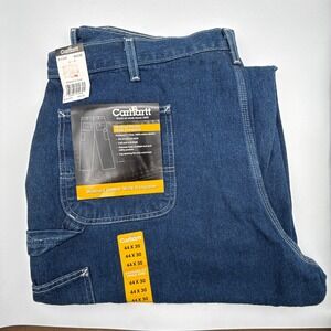 Carhartt Washed Denim Work Dungaree Pants Jeans Mens 44X30 B13 DST NWT NOS